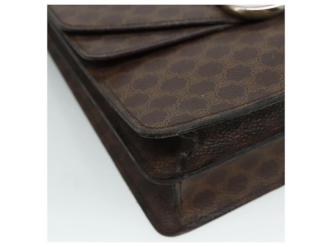 Céline Borsa a mano in tela Macadam CELINE in pelle PVC marrone Auth bs21604 - vista 14