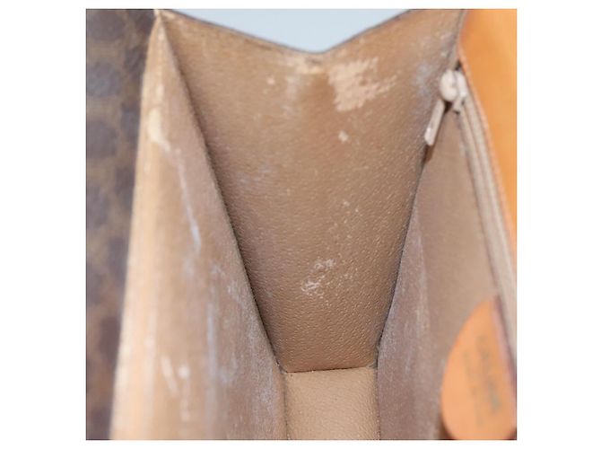 Céline Borsa a mano in tela Macadam CELINE in pelle PVC marrone Auth bs21604 - vista 21