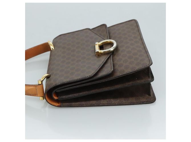 Céline Borsa a mano in tela Macadam CELINE in pelle PVC marrone Auth bs21604 - vista 3