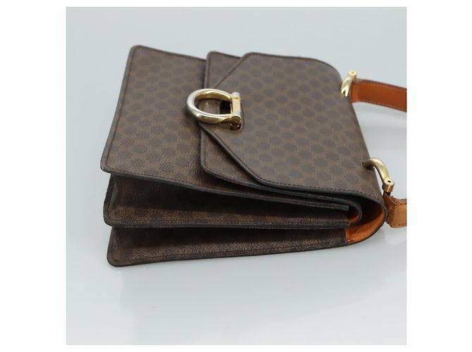 Céline Borsa a mano in tela Macadam CELINE in pelle PVC marrone Auth bs21604 - vista 4