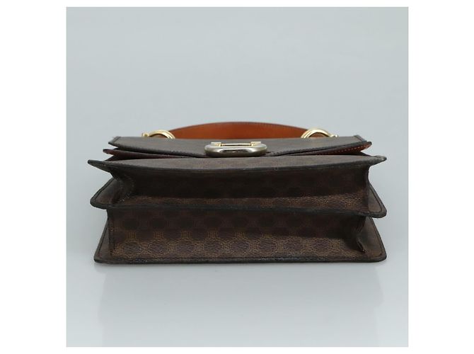 Céline Borsa a mano in tela Macadam CELINE in pelle PVC marrone Auth bs21604 - vista 5