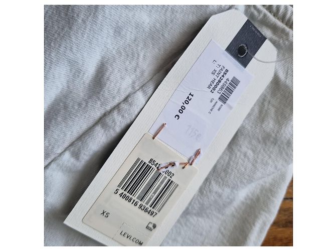 Levi's Kurzärmliges Kleid Tunika Hellblau Baumwolle Größe 34 - Ansicht 2