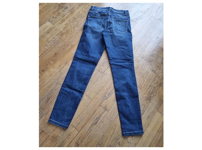 Vaqueros Guess Skinny de Tiro Alto Azules Algodón Talla 34 - vista 3