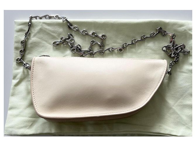 Burberry Micro Shield Pearl Lammleder Handtasche Beige - Ansicht 5