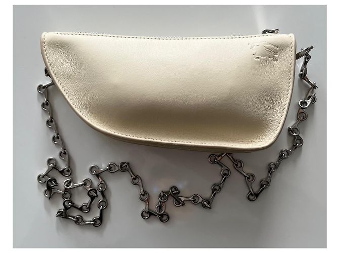 Burberry Micro Shield Pearl Lammleder Handtasche Beige - Ansicht 6