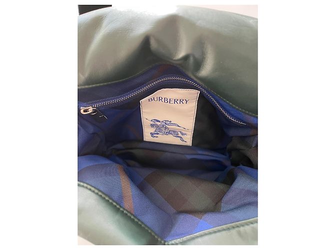 Borsa Burberry Pillow Messenger Verde Scuro Pelle - vista 11