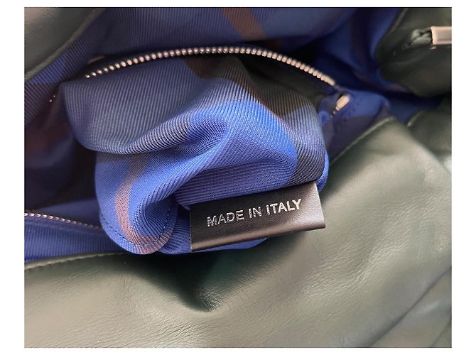 Borsa Burberry Pillow Messenger Verde Scuro Pelle - vista 12