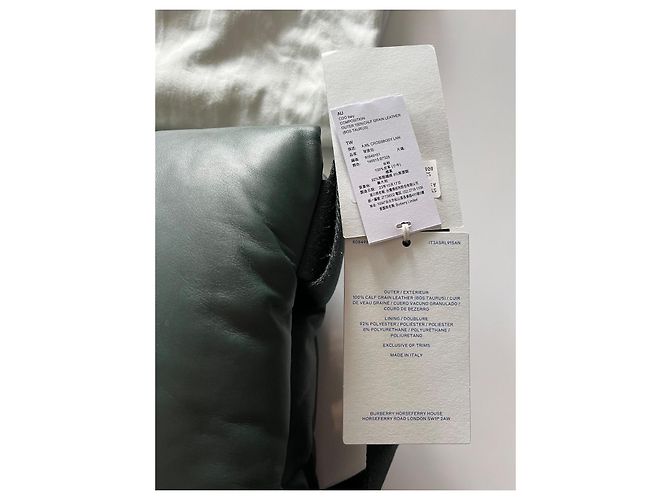 Borsa Burberry Pillow Messenger Verde Scuro Pelle - vista 14