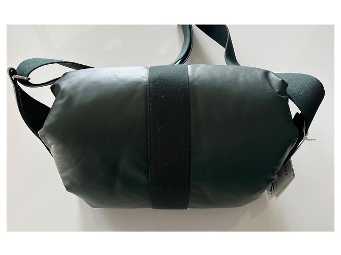 Borsa Burberry Pillow Messenger Verde Scuro Pelle - vista 5