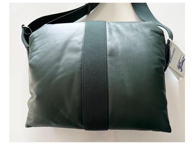 Borsa Burberry Pillow Messenger Verde Scuro Pelle - vista 6