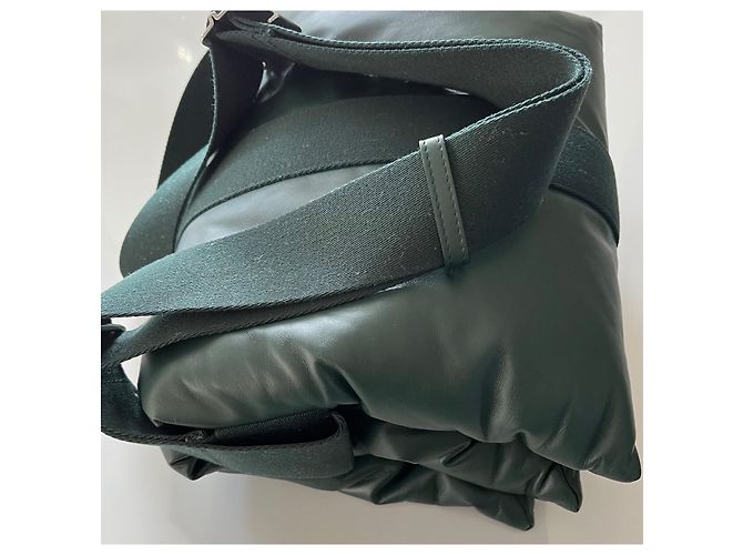 Borsa Burberry Pillow Messenger Verde Scuro Pelle - vista 7