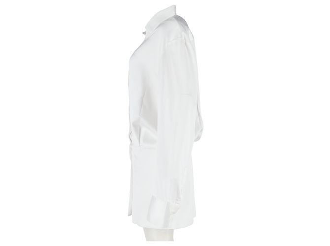 Autre Marque La camicia oversize Frankie Shop in cotone bianco Crudo - vista 5