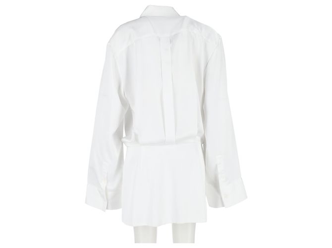 Autre Marque La camicia oversize Frankie Shop in cotone bianco Crudo - vista 6