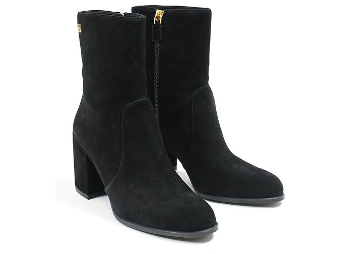 Botines de tacón bloque Quinn de Stuart Weitzman en ante negro - vista 12