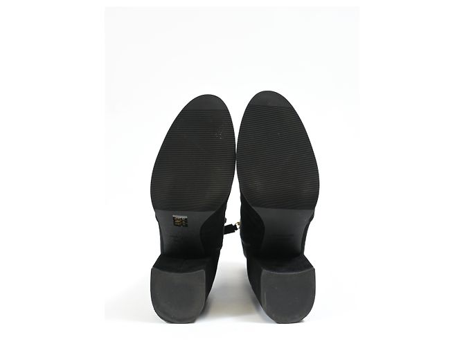 Botines de tacón bloque Quinn de Stuart Weitzman en ante negro - vista 14