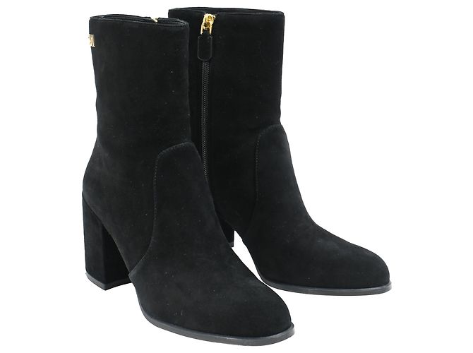 Botines de tacón bloque Quinn de Stuart Weitzman en ante negro - vista 4