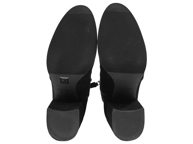 Botines de tacón bloque Quinn de Stuart Weitzman en ante negro - vista 6