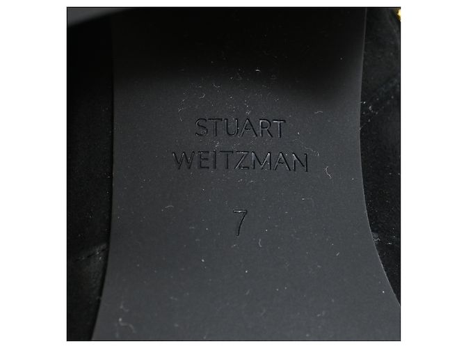 Botines de tacón bloque Quinn de Stuart Weitzman en ante negro - vista 7