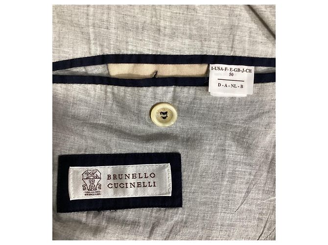 Cappotto corto Brunello Cucinelli in cotone beige - vista 11