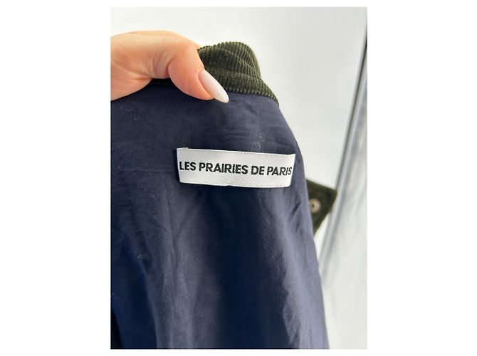 Les Prairies de Paris DIE PRÄRIEN VON PARIS Jacken T.International S Baumwolle Khaki - Ansicht 5