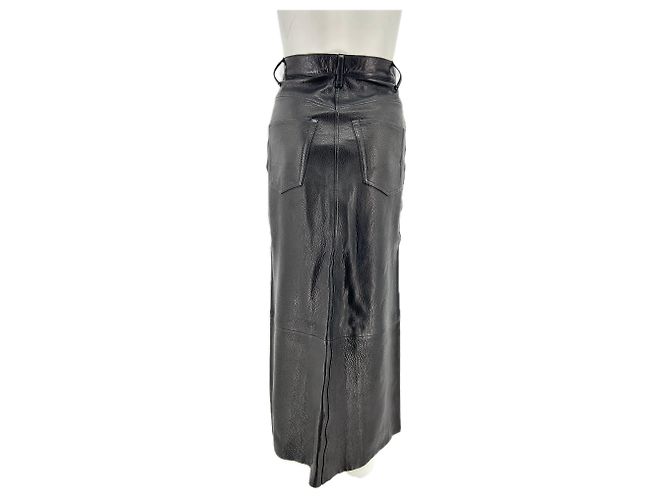 Frame Denim Falda de cuero T.International S de FRAME Negro - vista 2