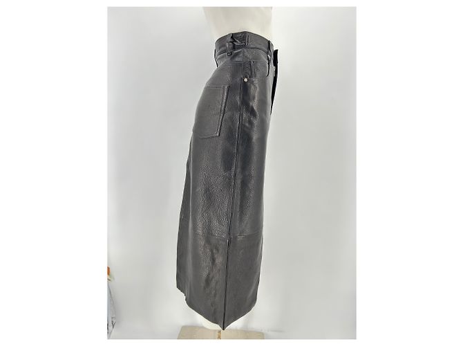 Frame Denim Falda de cuero T.International S de FRAME Negro - vista 3