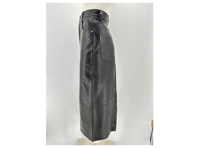 Frame Denim Falda de cuero T.International S de FRAME Negro - vista 4