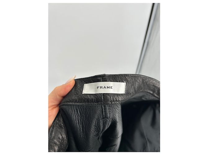 Frame Denim Falda de cuero T.International S de FRAME Negro - vista 5