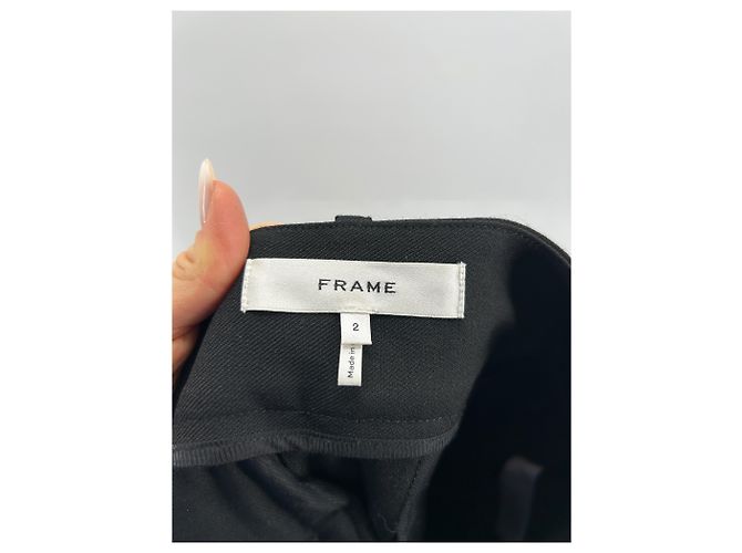 Frame Denim FRAME Hose T.US 2 Polyester Schwarz - Ansicht 3