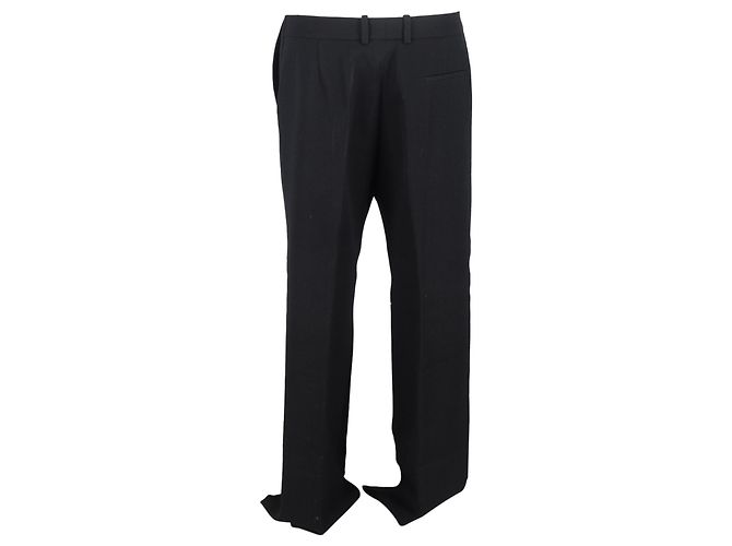 Edge Céline Pantalones asimétricos Celine en lana negra Negro - vista 3
