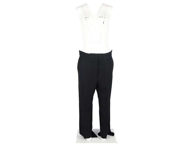 Edge Céline Pantalones asimétricos Celine en lana negra Negro - vista 4