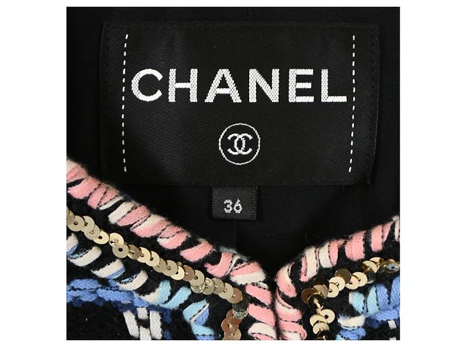Giacca da sera in tweed stampato Chanel 2022 in cotone multicolore - vista 5