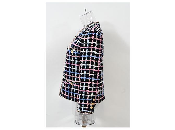 Giacca da sera in tweed stampato Chanel 2022 in cotone multicolore - vista 7