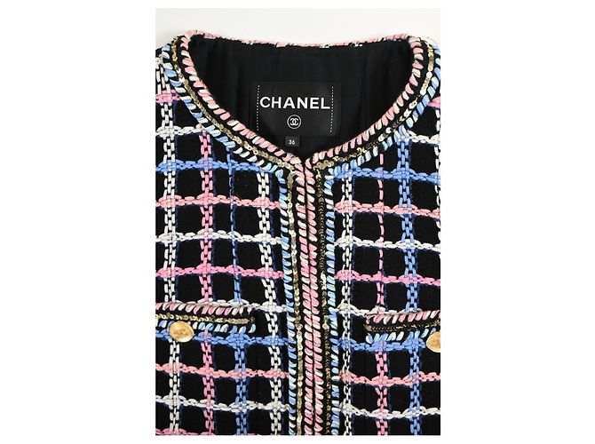 Giacca da sera in tweed stampato Chanel 2022 in cotone multicolore - vista 9