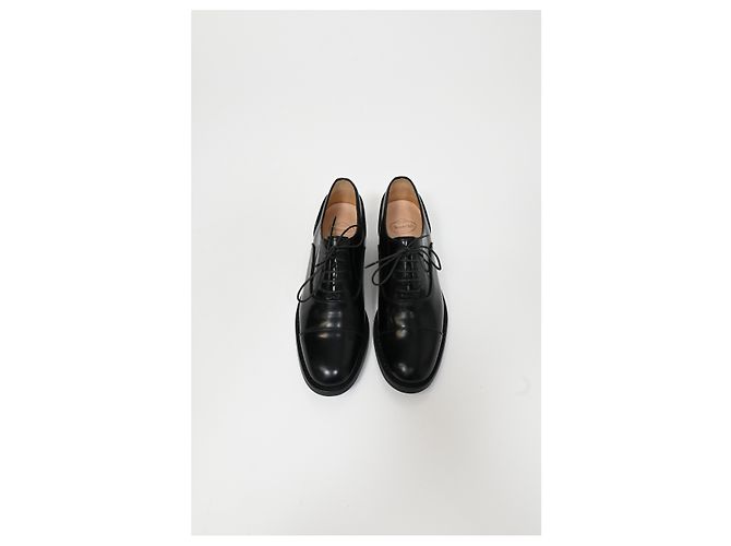 Oxfords in pelle nera di Church's con lacci Nero - vista 12