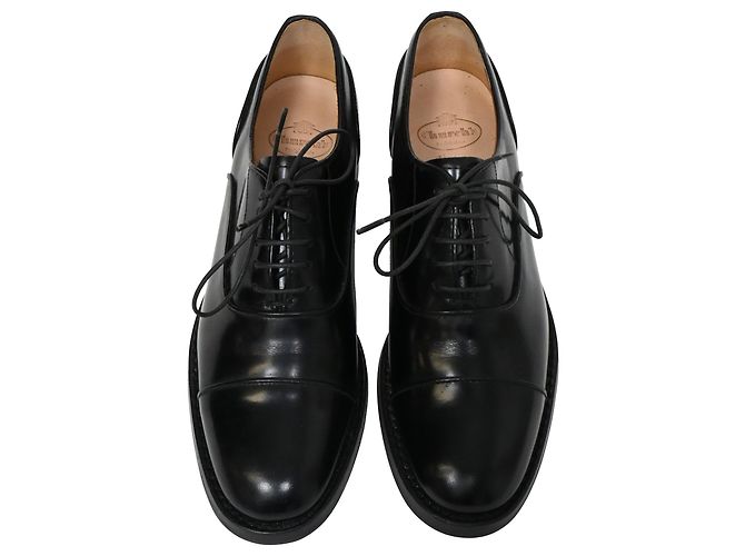 Oxfords in pelle nera di Church's con lacci Nero - vista 5