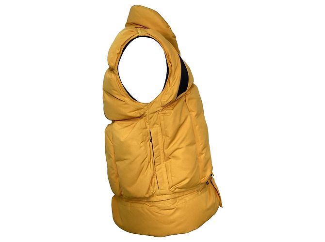 Moncler x Off-White Giverny gepolsterte Weste aus gelbem Nylon - Ansicht 2
