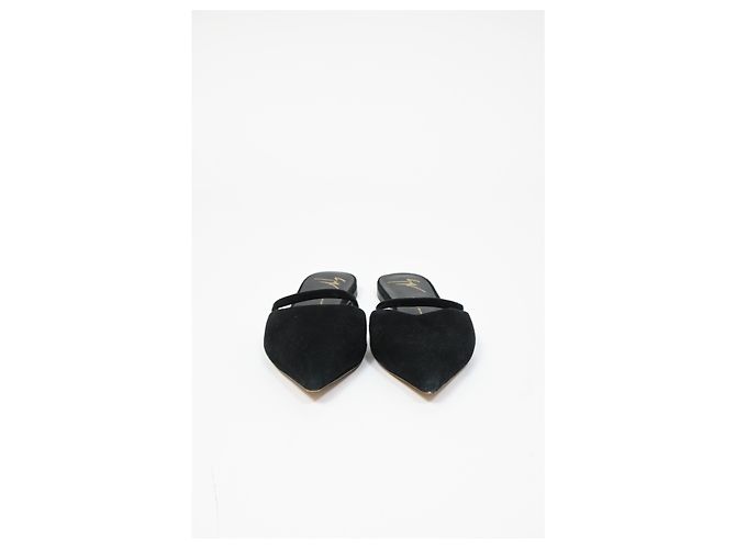 Ballerine a punta Giuseppe Zanotti in suede nero - vista 8