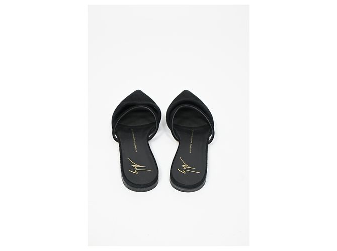 Ballerine a punta Giuseppe Zanotti in suede nero - vista 9