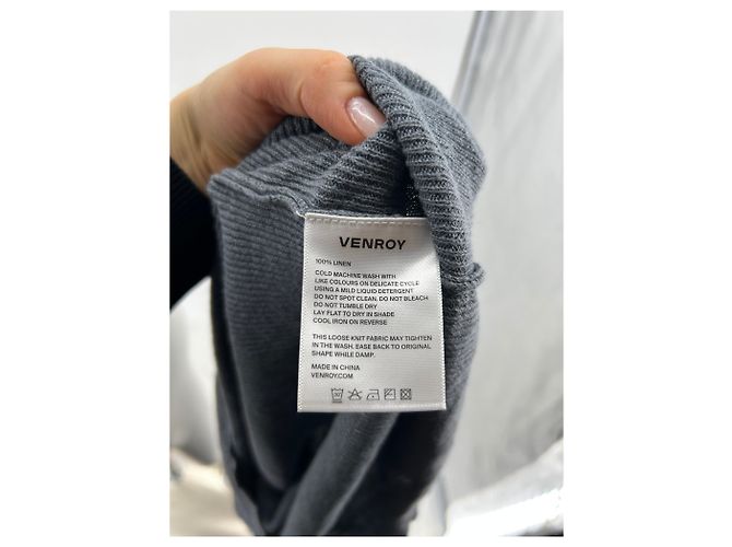 Autre Marque VENROY Vestidos T.Internacional S Lino Gris - vista 6