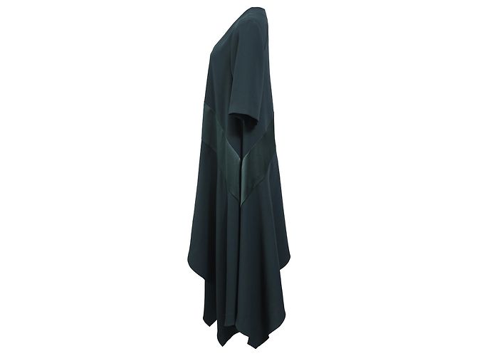 Kenzo Midikleid mit asymmetrischem Saum aus grünem Polyester - Ansicht 2