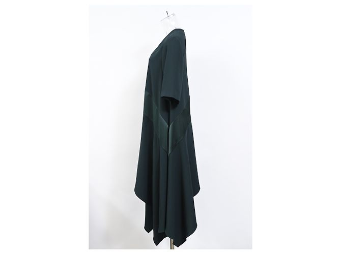 Kenzo Midikleid mit asymmetrischem Saum aus grünem Polyester - Ansicht 7