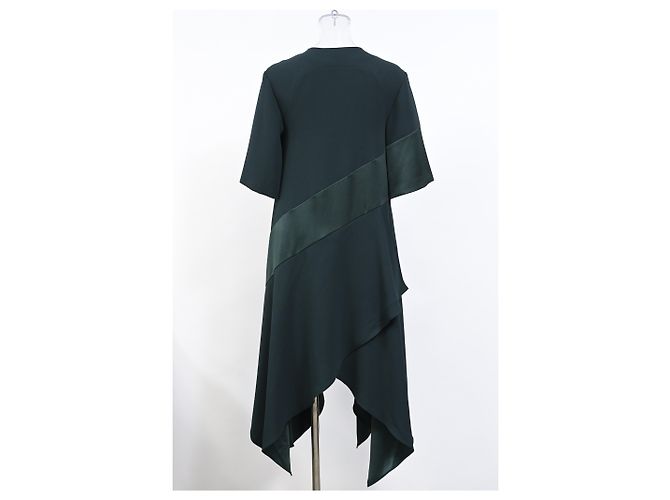 Kenzo Midikleid mit asymmetrischem Saum aus grünem Polyester - Ansicht 8