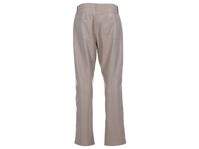 Nanushka Nanuska Semi-Flared Leg Pants in Beige Polyester - view 3