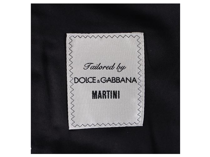 Dolce & Gabbana Patterned Martini Suit Jacket in Black and Pink Polyester - vista 12