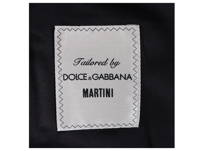 Dolce & Gabbana Patterned Martini Suit Jacket in Black and Pink Polyester - vista 6