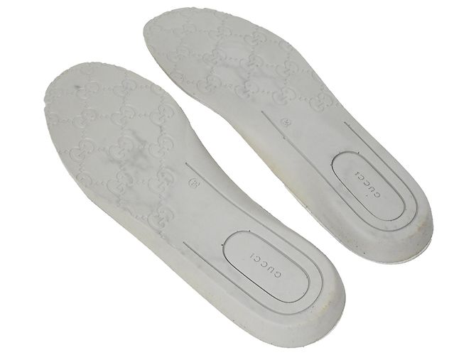 Tênis Gucci Ace com abelha em couro branco Cru - vista 8