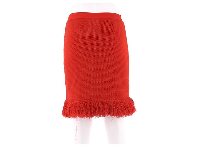 BOTTEGA VENETA Faldas T.International L Algodón Roja - vista 2