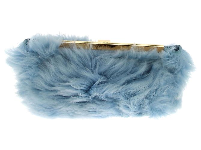 KHAITE Pochette T. Pelliccia Blu - vista 2