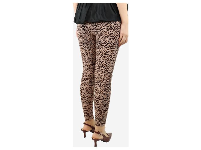 Alaïa Leggings de estampado de leopardo rosa - talla UK 14 - vista 3